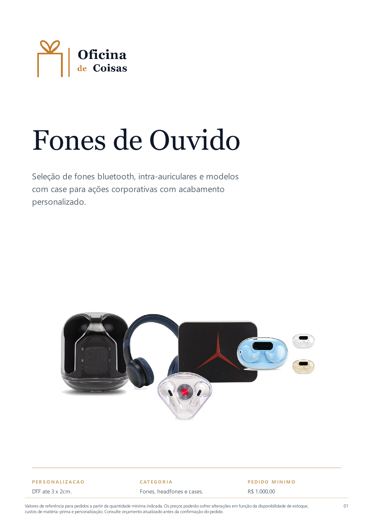 Capa do catálogo de tecnologia e acessórios