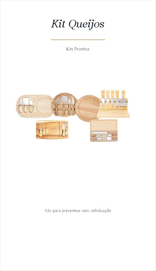 Produtos do catálogo de kits e conjuntos executivos